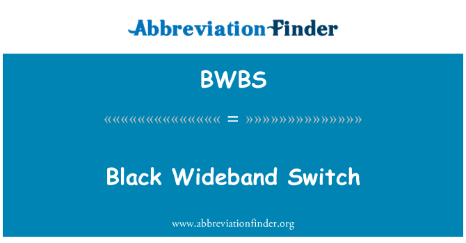 BWBS: Черен Wideband ключ