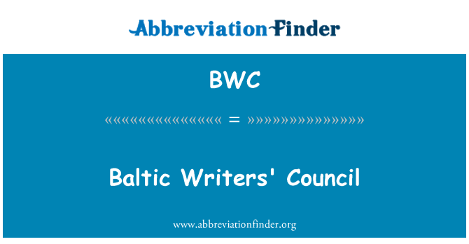 BWC: Baltic Writers' rådet