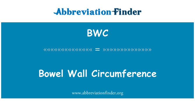 BWC: Coluddyn wal gylchedd