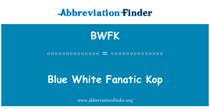 BWFK: Blau weiß fanatischer Kop