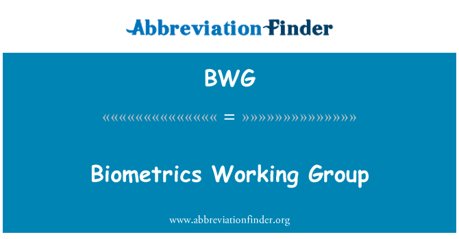 BWG: Biometri arbeidsgruppe