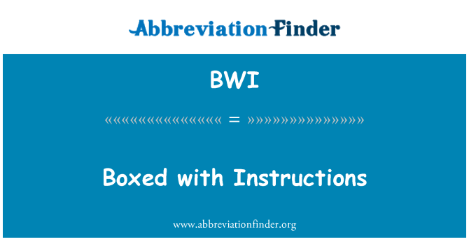 BWI: Fil-kaxxi l-istruzzjonijiet