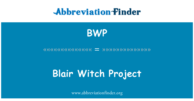 BWP: Blair Witch proġett