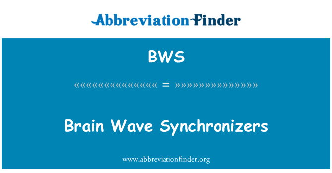 BWS: Synchronizers espesyal sèvo