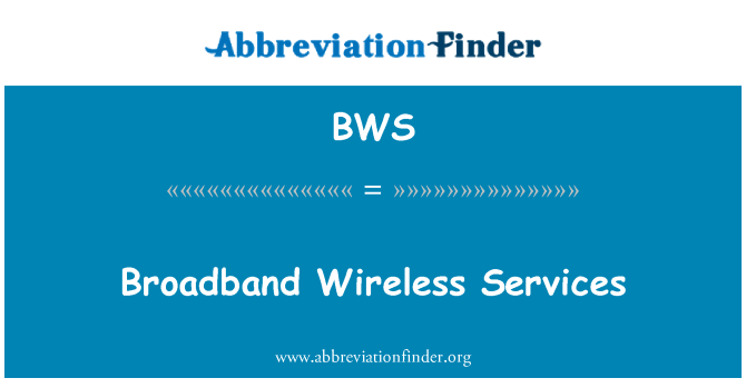 BWS: Broadband Wireless Services