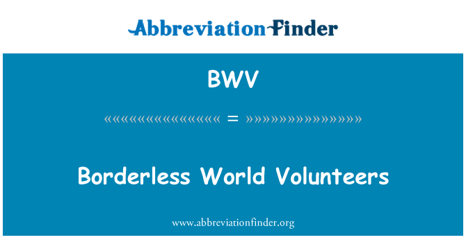 BWV: Voluntiera Dinjija borderless