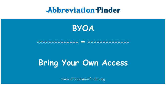 BYOA: Dwyn eich hun mynediad