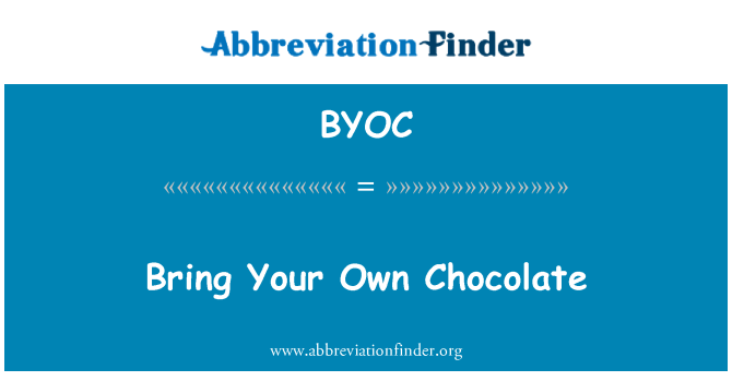 BYOC: Membawa coklat Anda sendiri