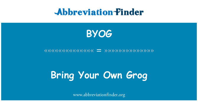 BYOG: إحضار مشروب روحي الخاصة بك