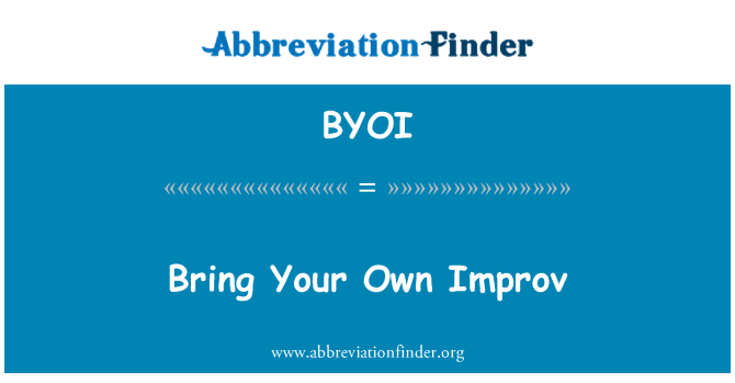 BYOI: תביא משלך אילתורים