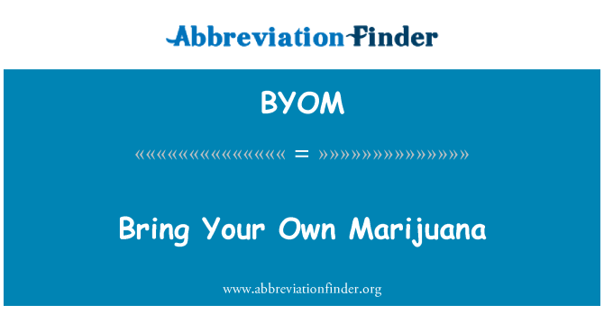 BYOM: 把你自己的大麻
