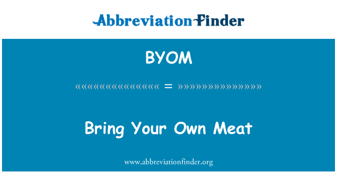 BYOM: Prinesejo svoje meso