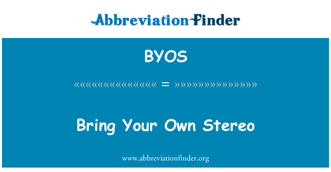 BYOS: Přineste si vlastní Stereo