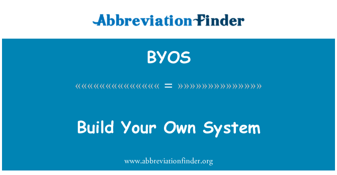 BYOS: לבנות מערכת משלך