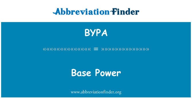 BYPA: Energia de base