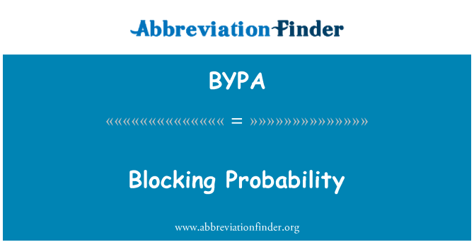 BYPA: Blokiranje verjetnost