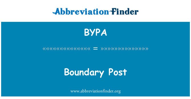 BYPA: Post tal-konfini