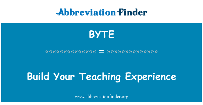 BYTE: Bygge din undervisning erfaring
