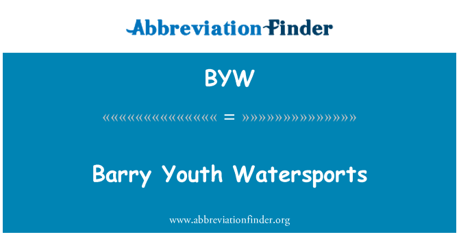 BYW: Barry Youth esports aquàtics