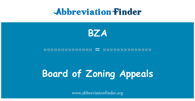 BZA: Conseil de Zonage dapèl