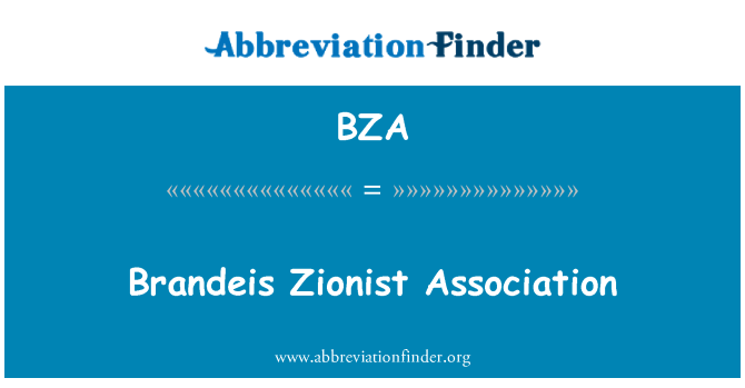 BZA: Brandeis zionistiske Association