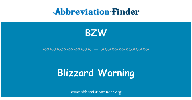 BZW: Blizzard avètisman