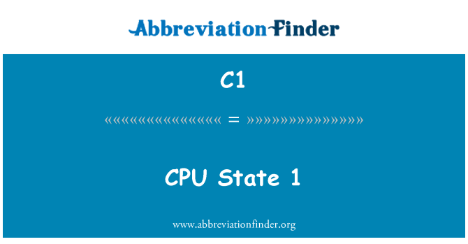 C1: ה-CPU המדינה 1
