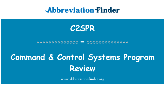 C2SPR: Commande & examen du programme des systèmes de contrôle