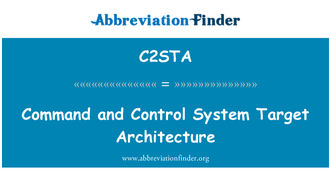 C2STA: Comando e controle sistema alvo arquitetura