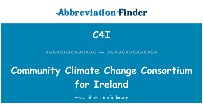 C4I: کمیونٹی موسمیاتی تبدیلی کنسورشیم آئر لینڈ کے لئے