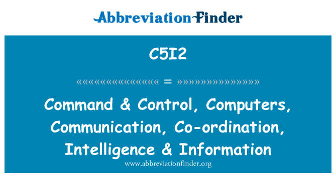 C5I2: आदेश & नियंत्रण, कंप्यूटर, संचार, समन्वय, खुफिया & जानकारी
