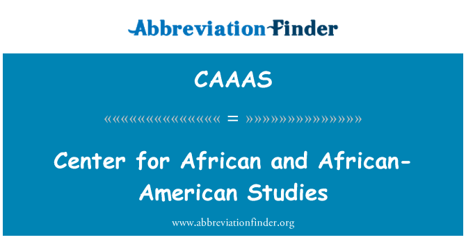 CAAAS: Centro di studi africani e afro-americani