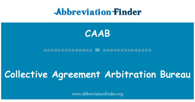 CAAB: Umowa zbiorowa arbitrażu biuro