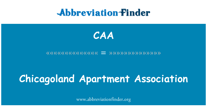 CAA: Chicagoland appartement Association
