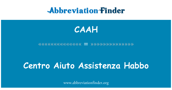 CAAH: Centro Aiuto Assistenza Habbo