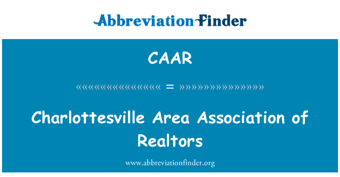 CAAR: Charlottesville alueella Association of Realtorsin