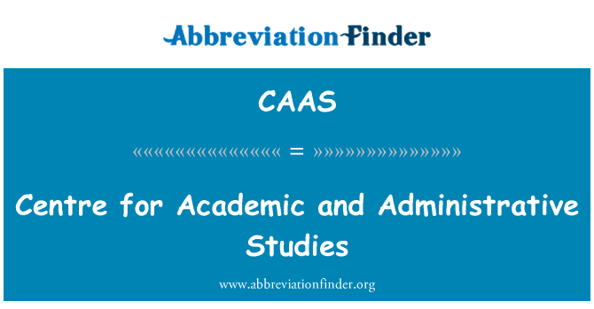 CAAS: Centro de estudios académicos y administrativos