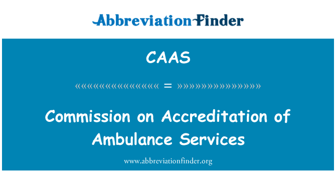 CAAS: Komise pro akreditaci ambulantní služby