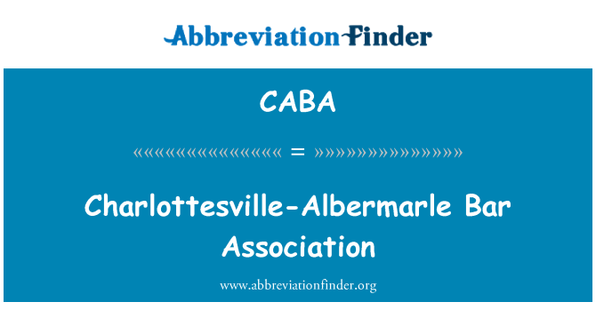 CABA: Charlottesville-Albermarle Bar Association