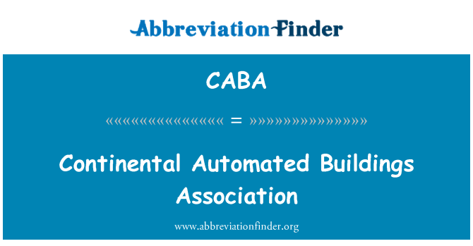 CABA: 大陸の自動化された建物の協会