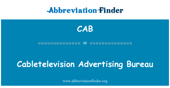 CAB: دفتر تبلیغات Cabletelevision