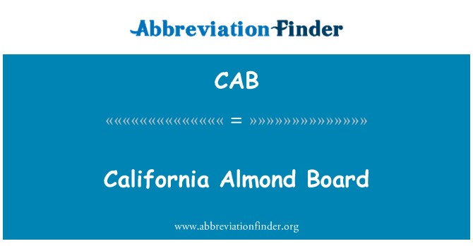 CAB: California Almond Board