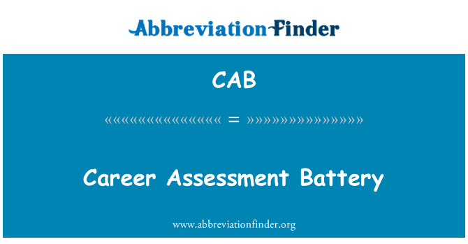 CAB: Bateria de evaluare cariera