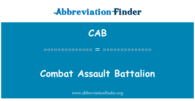 CAB: Bestrijding Assault bataljon