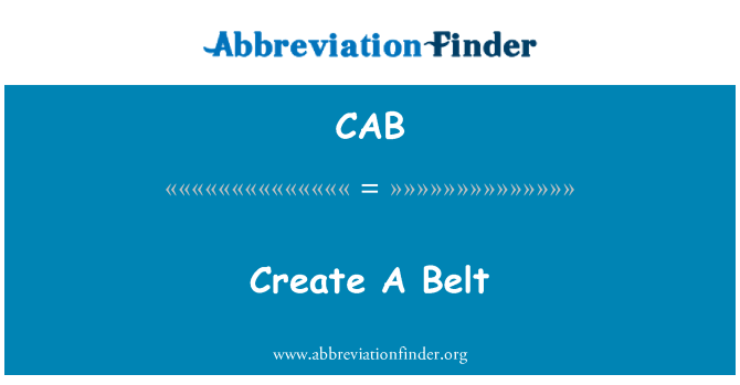 CAB: ベルトを作成します。
