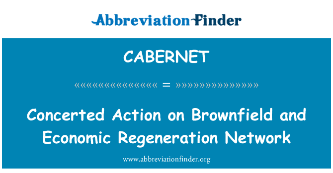 CABERNET: Acció concertada a Brownfield i regeneració econòmica xarxa