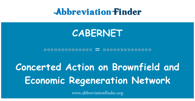 CABERNET: Gezamenlijke actie op Brownfield en economisch herstel netwerk