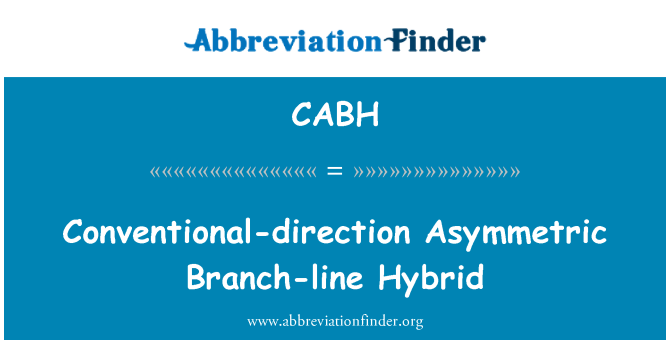 CABH: Conventional-direction Asymmetric Branch-line Hybrid