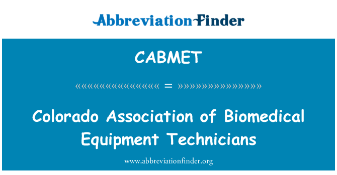 CABMET: Colorado Association des techniciens de l'équipement biomédical