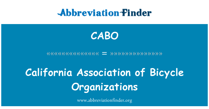 CABO: California Association of Bicycle Organisationen